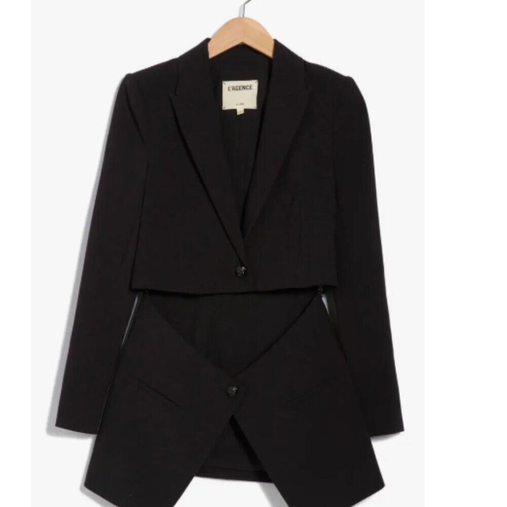 L'AGENCE Cora Detachable Bottom Blazer 4 - Picture 3 of 11